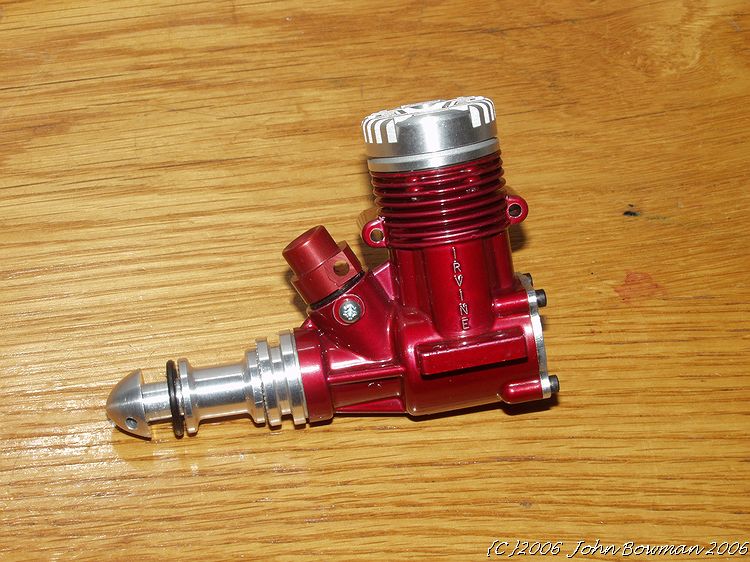 Irvine 25 Barton B Motor With Robinson Shaft Extension & Spinner.