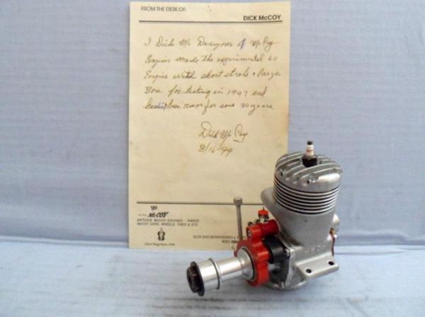 Mccoy 60 Experimental Engine W/dick Mccoy Note On Engine