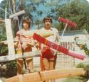 Andrew Linwood and I with our contest models just before the 1977 Camperdown Nats