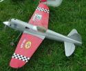 This model was built by Melbourne modeller Vern Marquet because he liked it. He regularly attends the local speed comps and flys the model in the Vintage Proto Class (Launched from a standing start and timed over 14 laps)